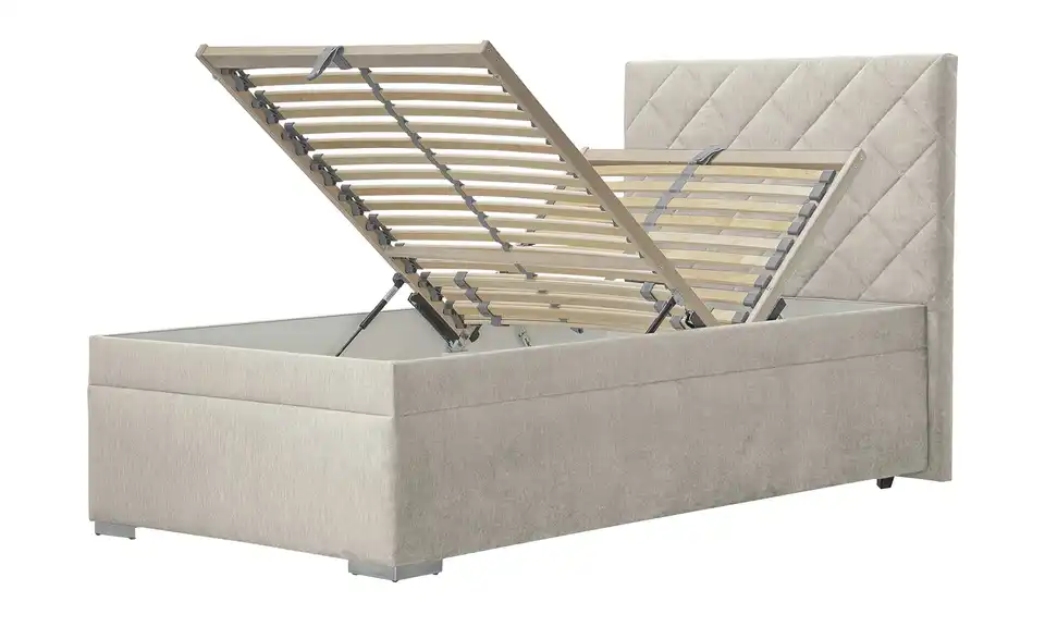 Polsterbett Klara 100 cm Beige