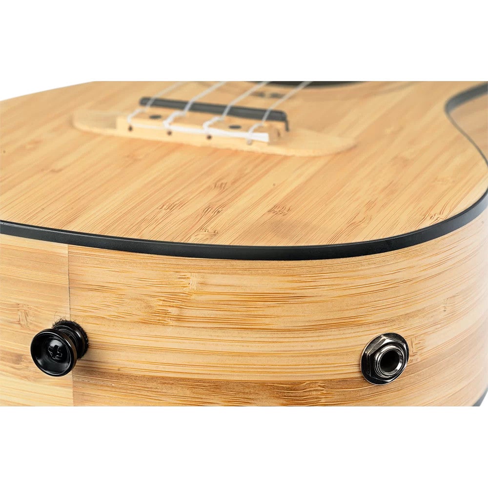 Ortega RUNAB-CC Bamboo Series Concert Size Ukulele Natural E/A concert ukelele met gigbag