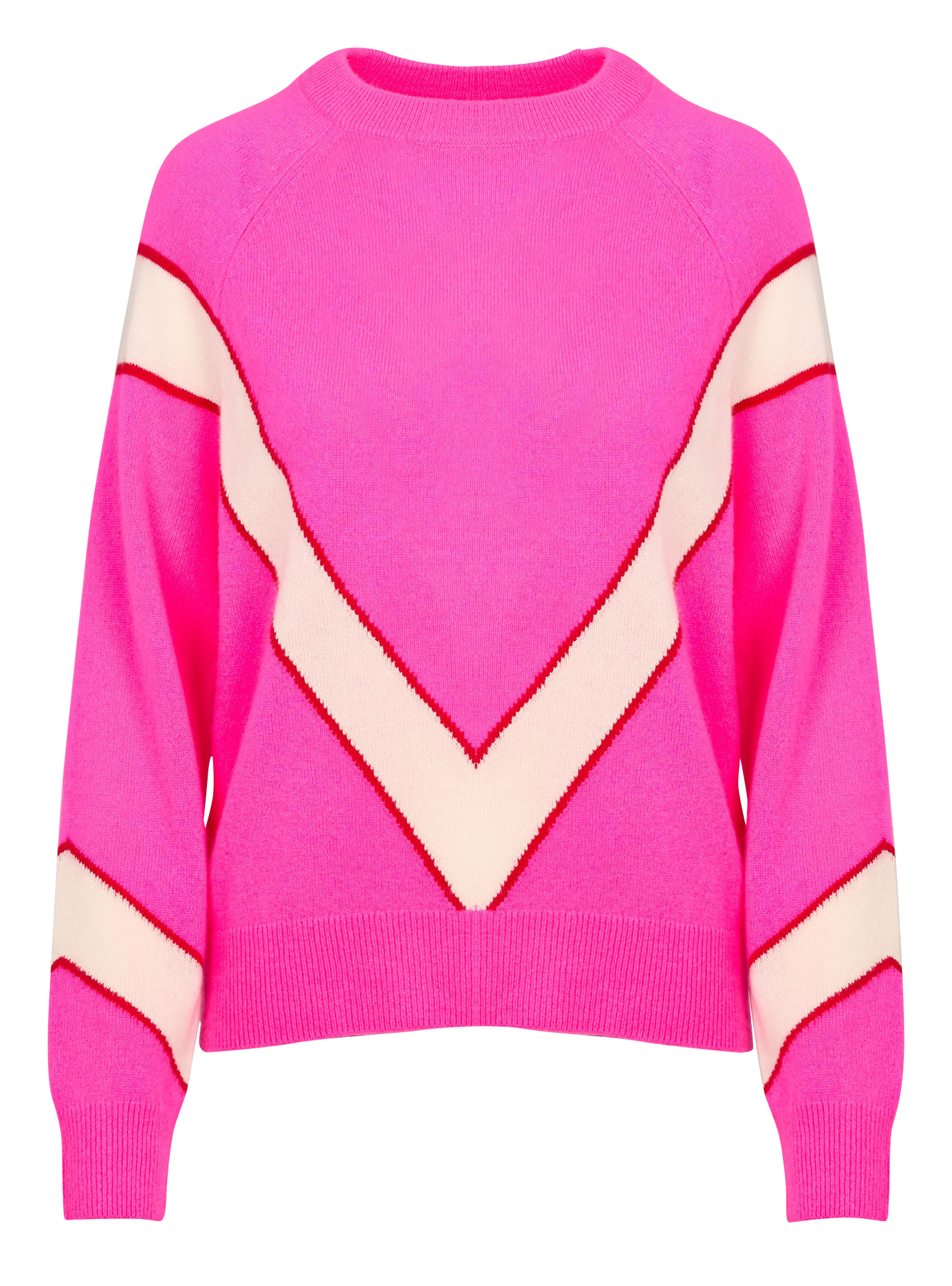 Pull droit col rond en cachemire | Rose