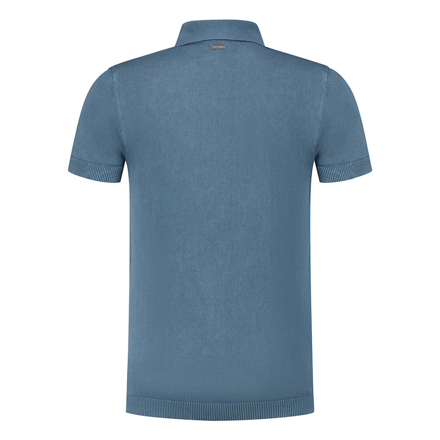 Purewhite  Knitted Polo With Triangle Print