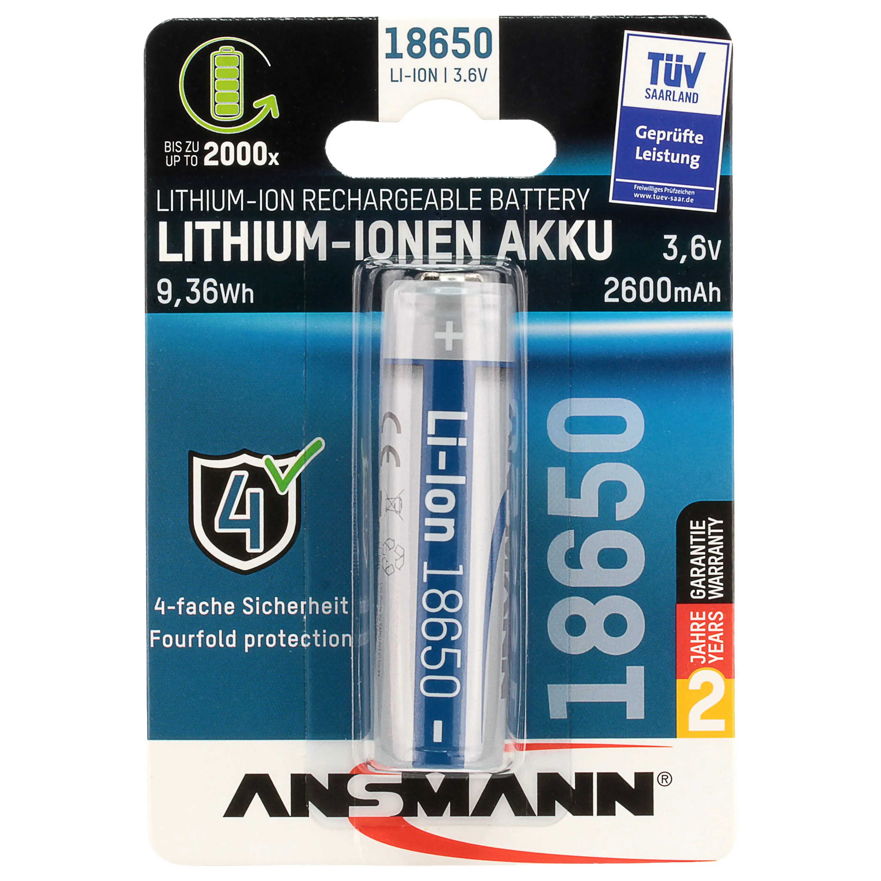 Ansmann -  Akku 18650 3.6V