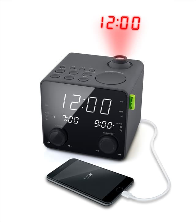 M-189 P Clock Radio FM projection USB-charge