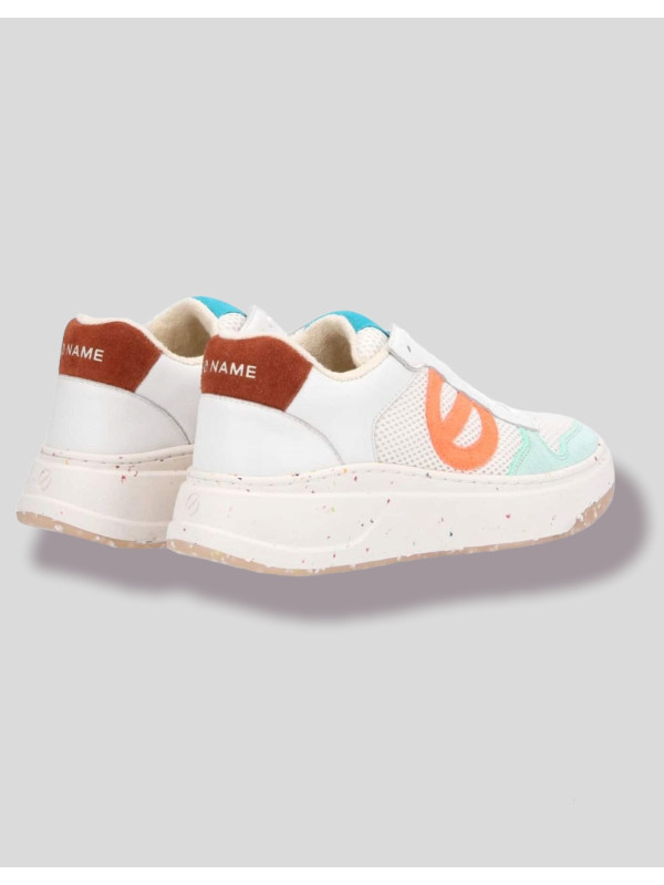 No Name - BRIDGET MID Grain White/Fluo Orange
