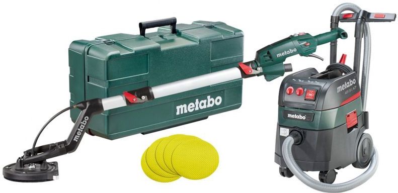 Metabo 690886000 Langnek Schuurmachine 225mm (LSV 5-225) & Alleszuiger / Bouwstofzuiger (ASR 35 L ACP) Combiset - 1400W - L-klasse - 35L