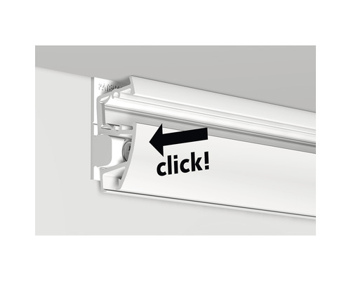 Schilderijrail Combi Rail Pro Light wit LED set 2 m