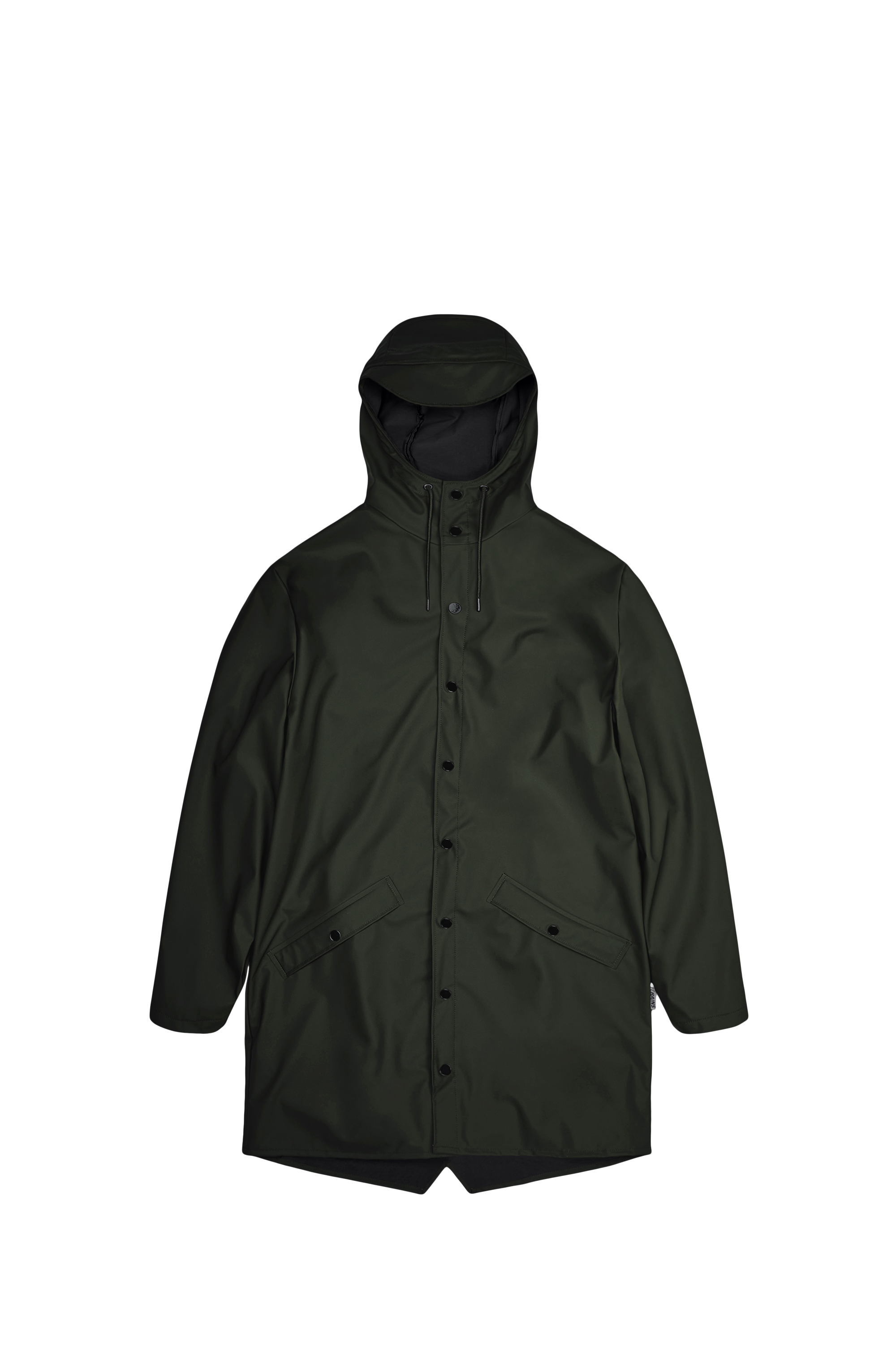 RAINS Coupe-vent imperméable long à capuche  Long Jacket W3 Kaki