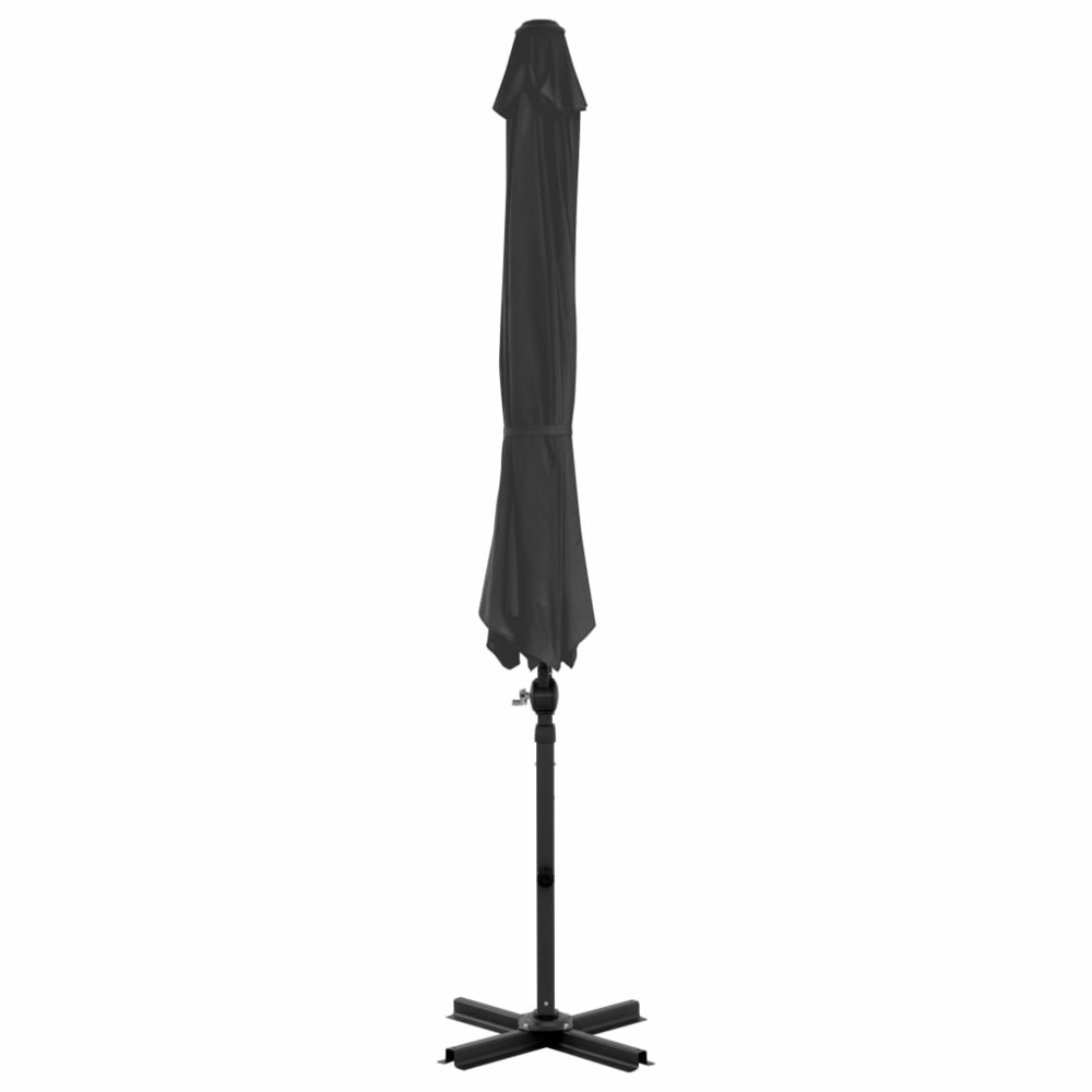 Parasol mobilier de jardin avec base portable diamètre : 3 m anthracite