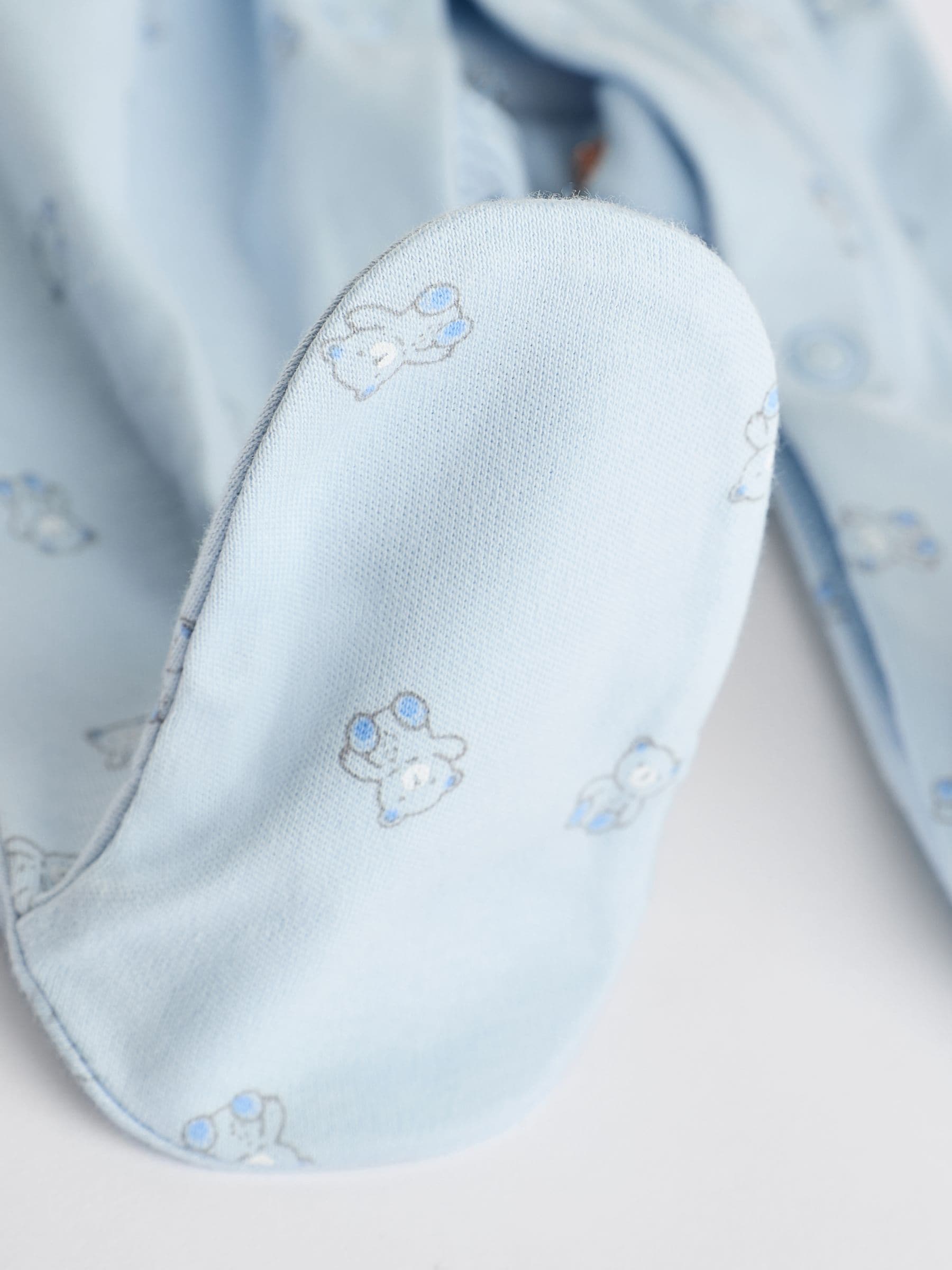 Blauw - Babypyjama met berenprint (0-2jr)
