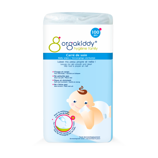 Carrés de soin en non tissé Orgakiddy x100
