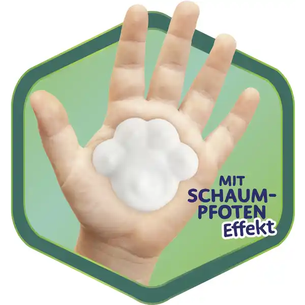 Kids Schaumseife mit Pfotenstempel, Himbeerduft