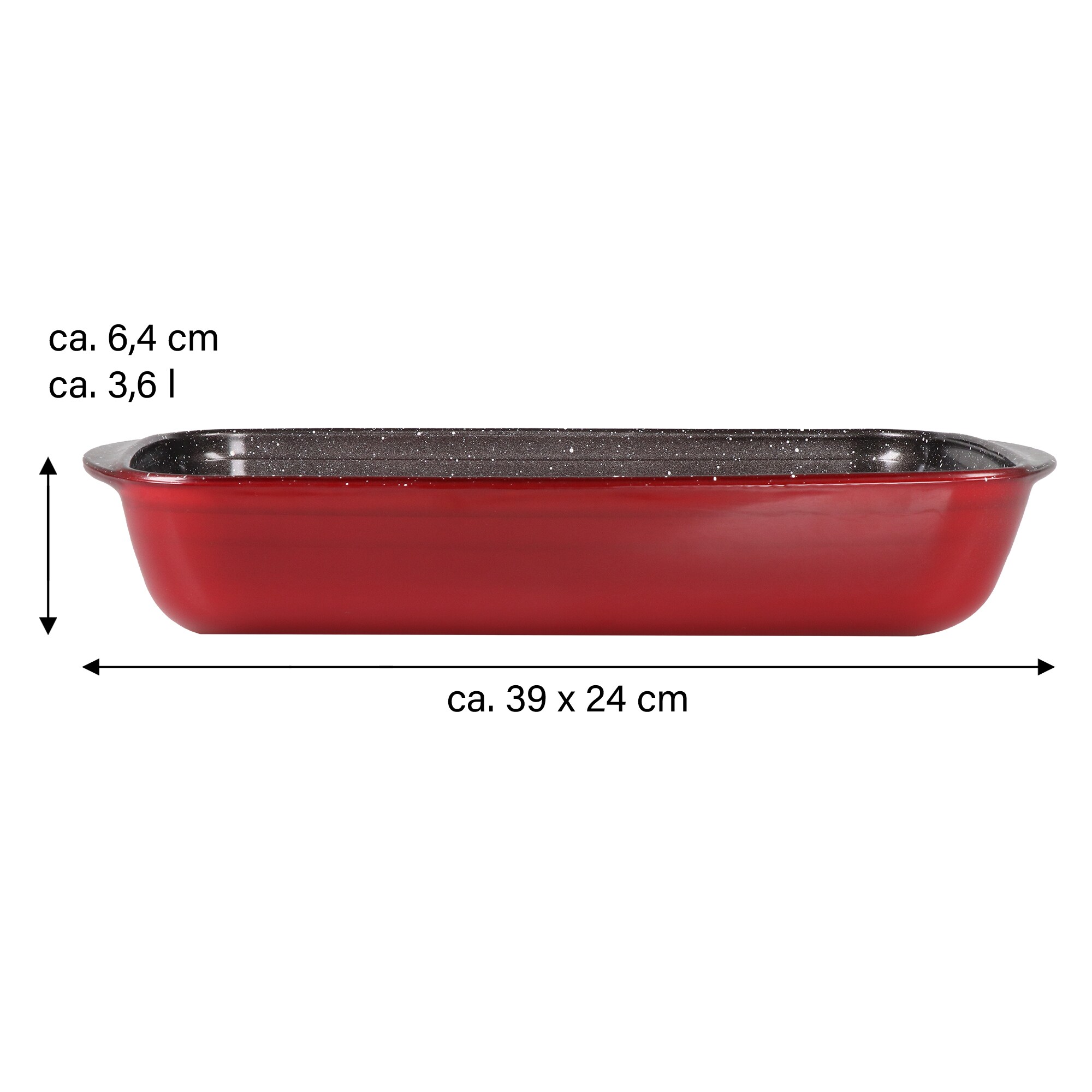 STONELINE® Antihaftbeschichtete Glasauflaufform 39 x 24 cm