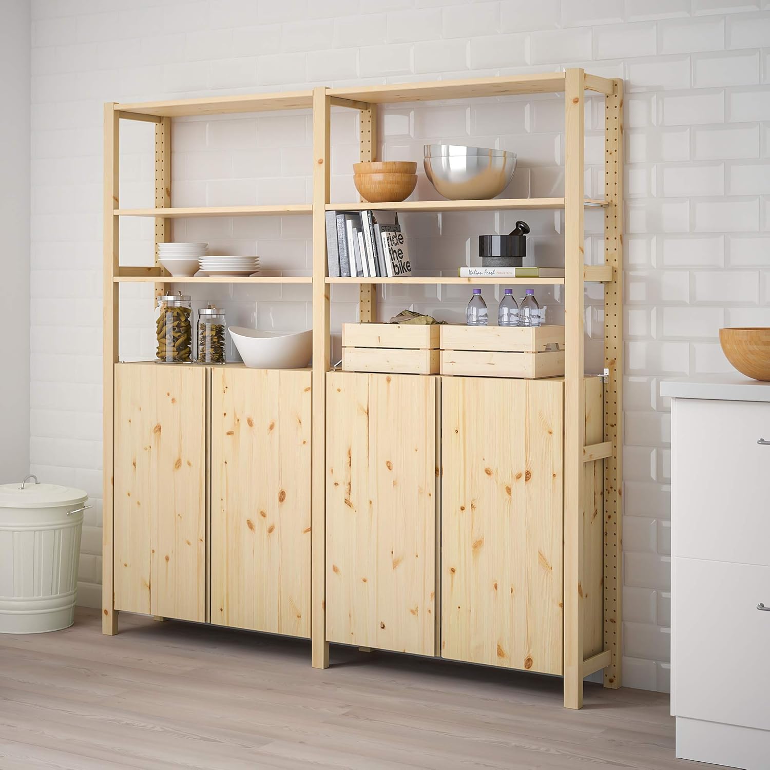 Ikea IVAR 2 Fächer/Regale/Schrank, 174x30x179cm, Kiefer