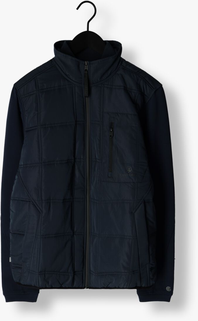 CAST IRON donkerblauwe cast iron jack bomber jacket cotton polar fleece