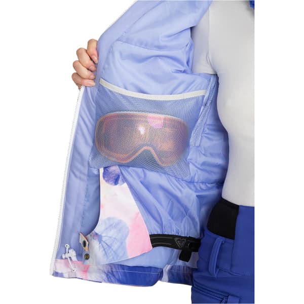Veste de ski ROXY JET SKI JK BRIGHT WHITE PANSY PANSY