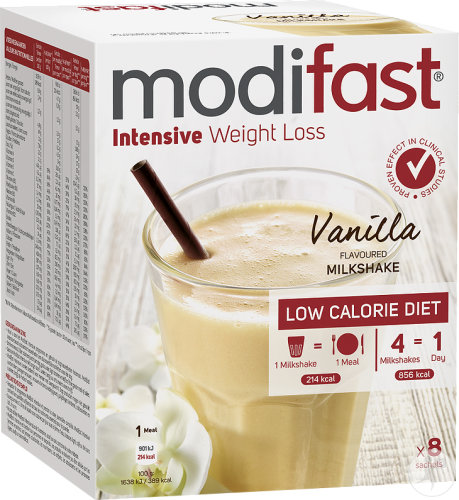 Modifast Intensive Weight Loss Milkshake Saveur Vanille 8x55g