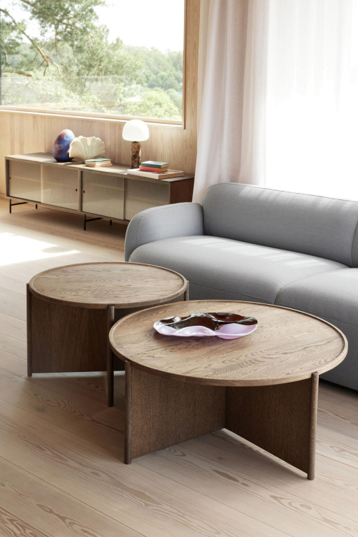 Northern Cling salontafel Ø70 gerookt eiken