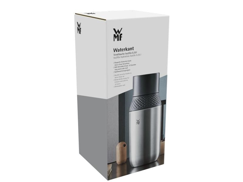 WMF Thermosflasche Iso2Go 350 ml, Silber Isolierflasche aus Edelstahl