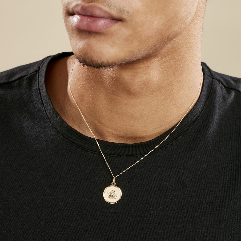 Pendentif Ange Rond Or Jaune
