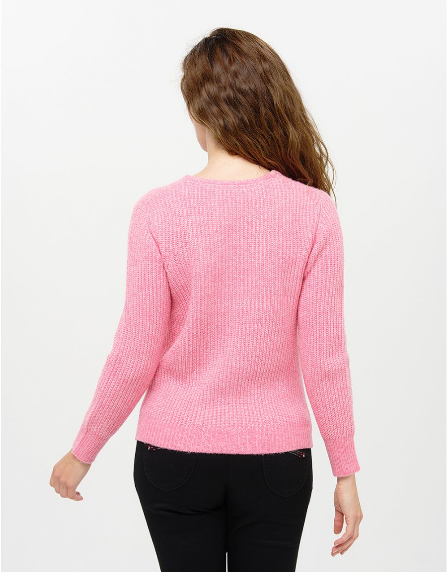 Pull col V rose