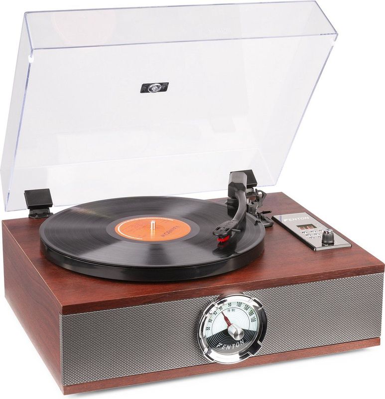 FENTON - RP180 - Platenspeler - Bruin - Bluetooth - CD-Speler - FM-Radio