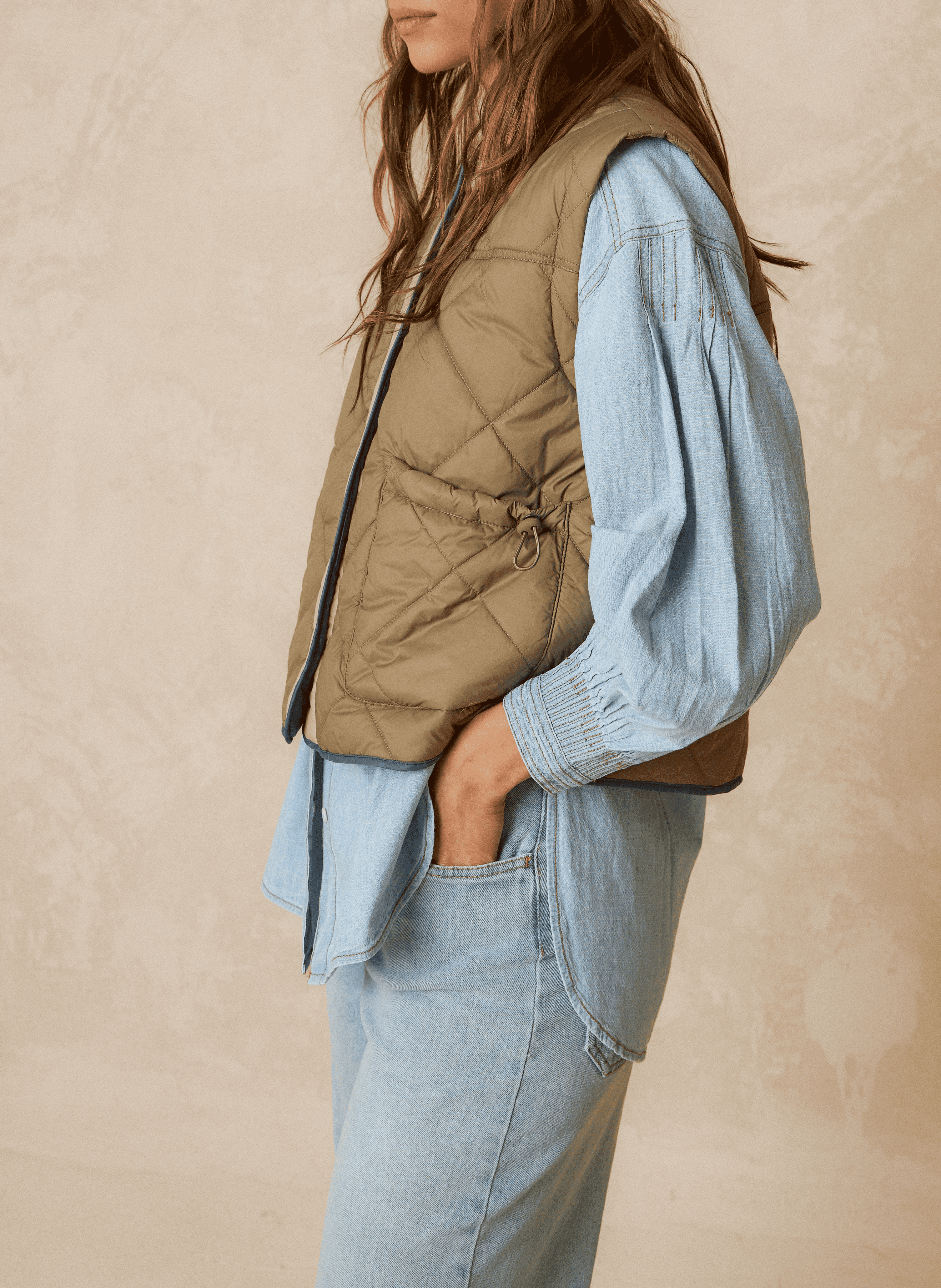 Veste col rond| Vert