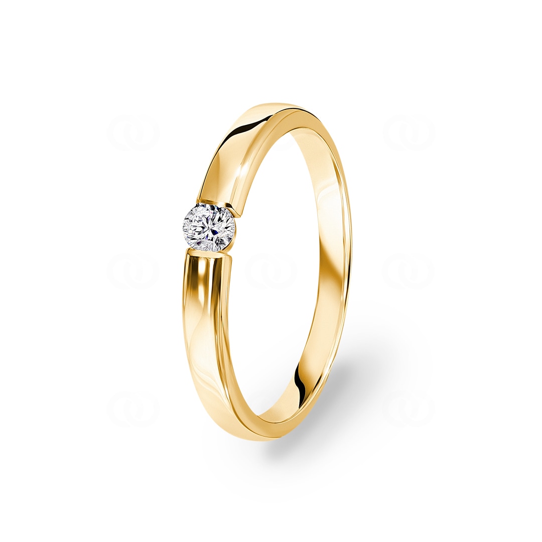 0.10 Karat Diamant Spannring 750/18 K Gelbgold