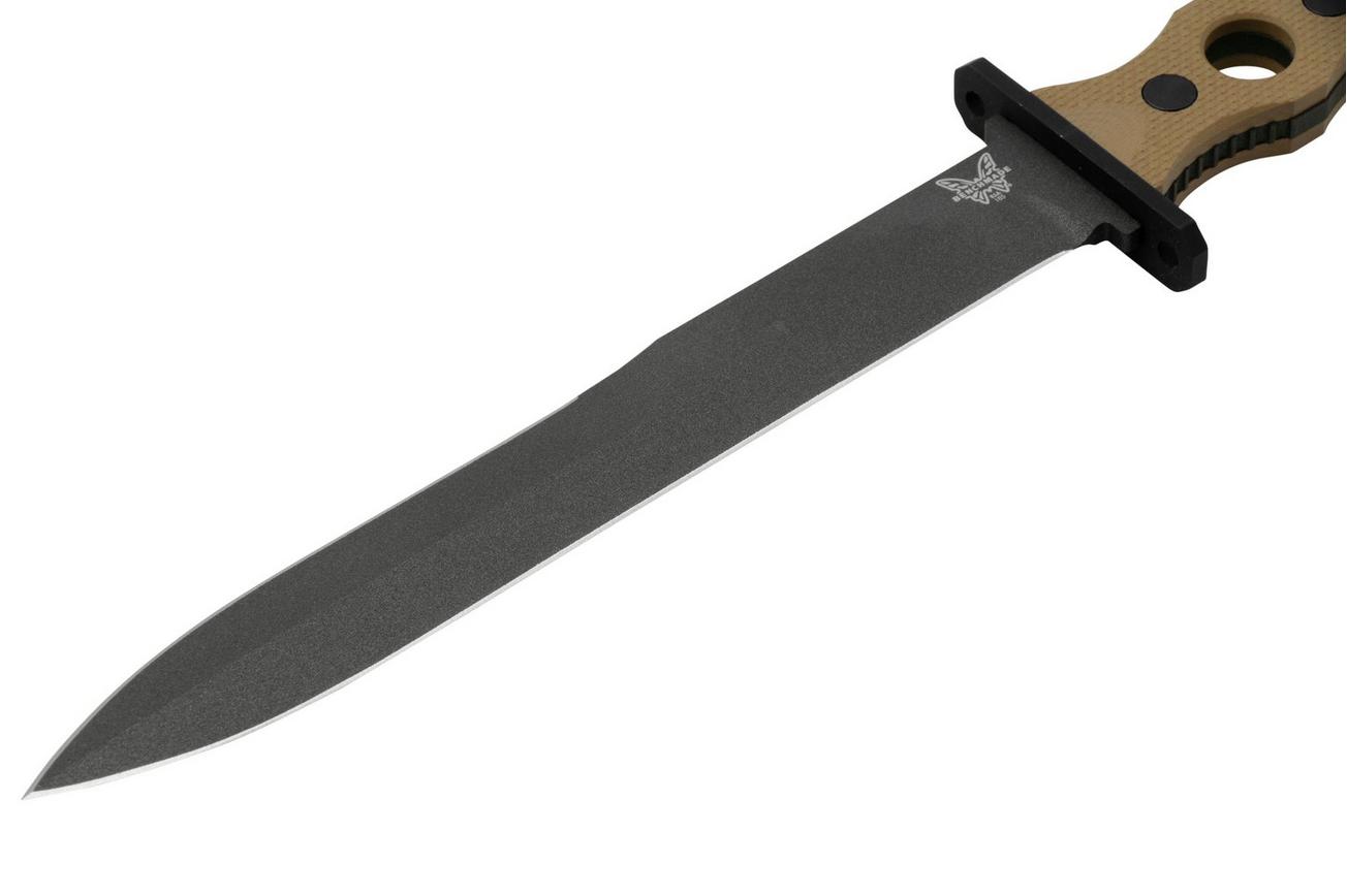 Benchmade SOCP Desert Tan 185BK-1 CPM 3V vaststaand mes, Greg Thompson design