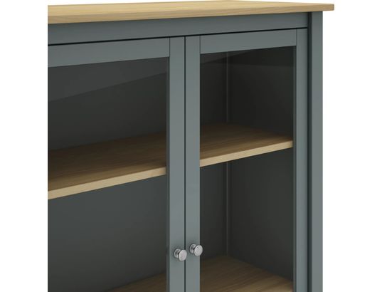 CONCEPT1 - Vitrine Misti 2P vert kaki chene 90 x 40 x h110