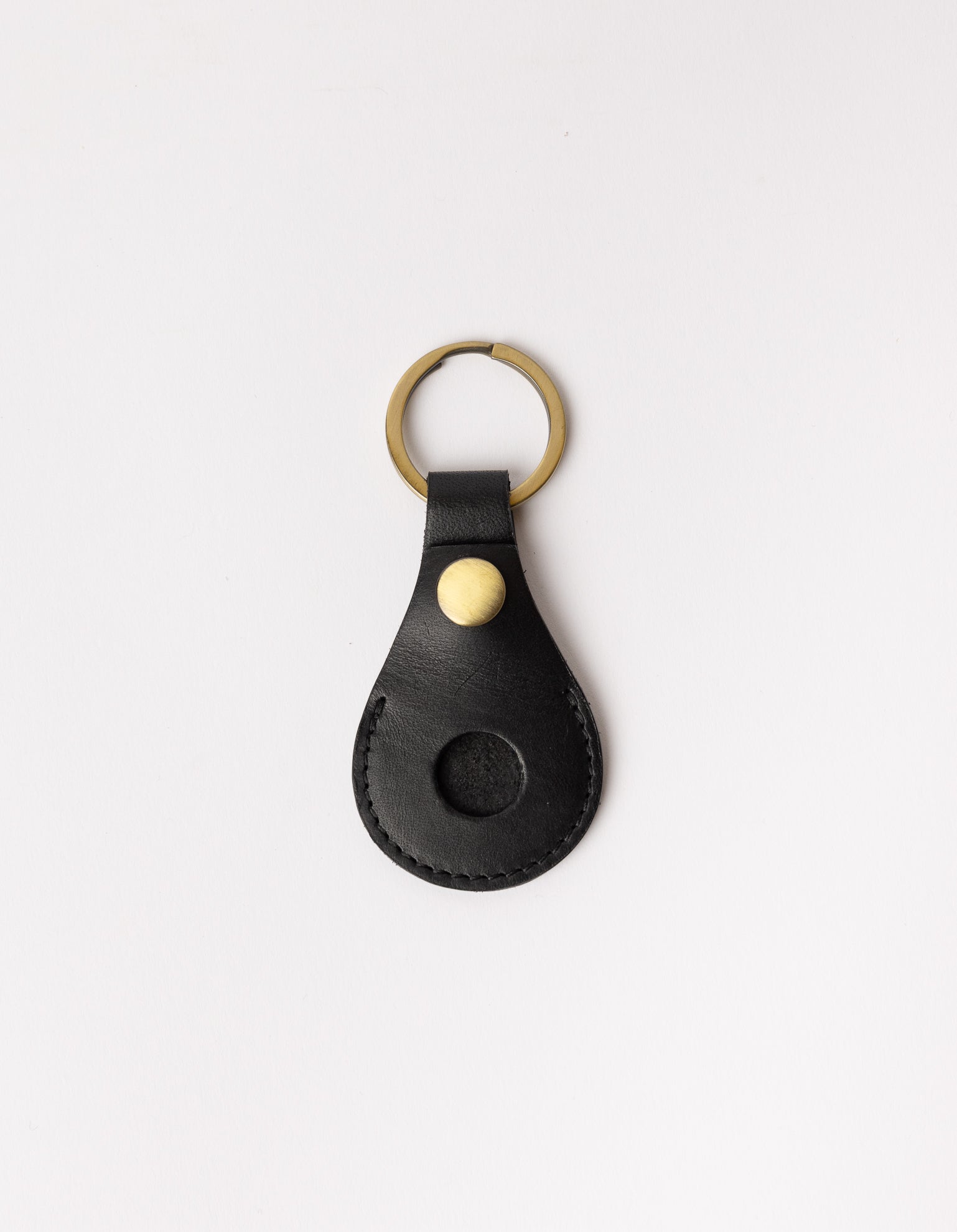 Airtag Holder - Black Classic Leather