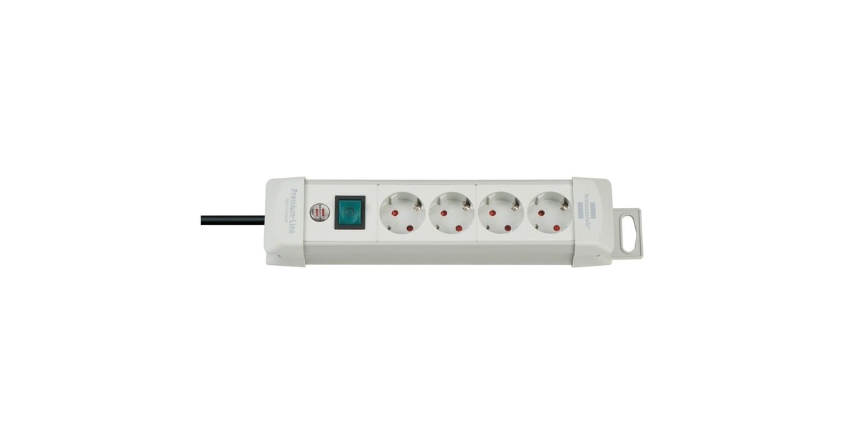 BrennenstuhlPremium-Line 4-voudig stekkerdoos met schakelaar 1955540100 stekkerdoos  (Lichtgrijs)