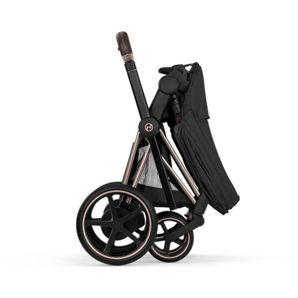 Køb Cybex Sepia Black/Black Epriam Comfort Rosegold Inklusiv Foldbar Liggedel