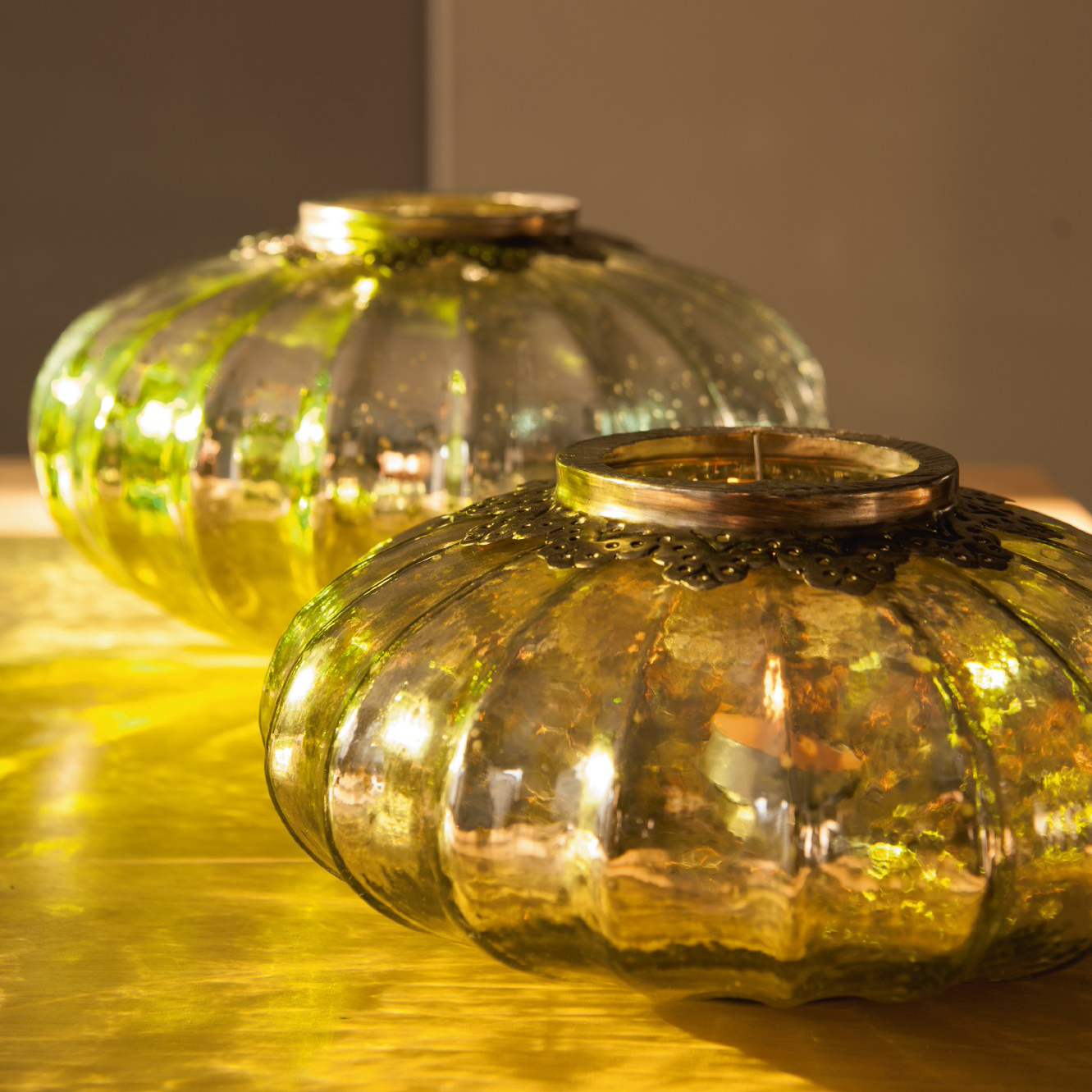 Windlicht 'Pumpkin' S, Ø 17 cm, H 13 cm von fischer's lagerhaus