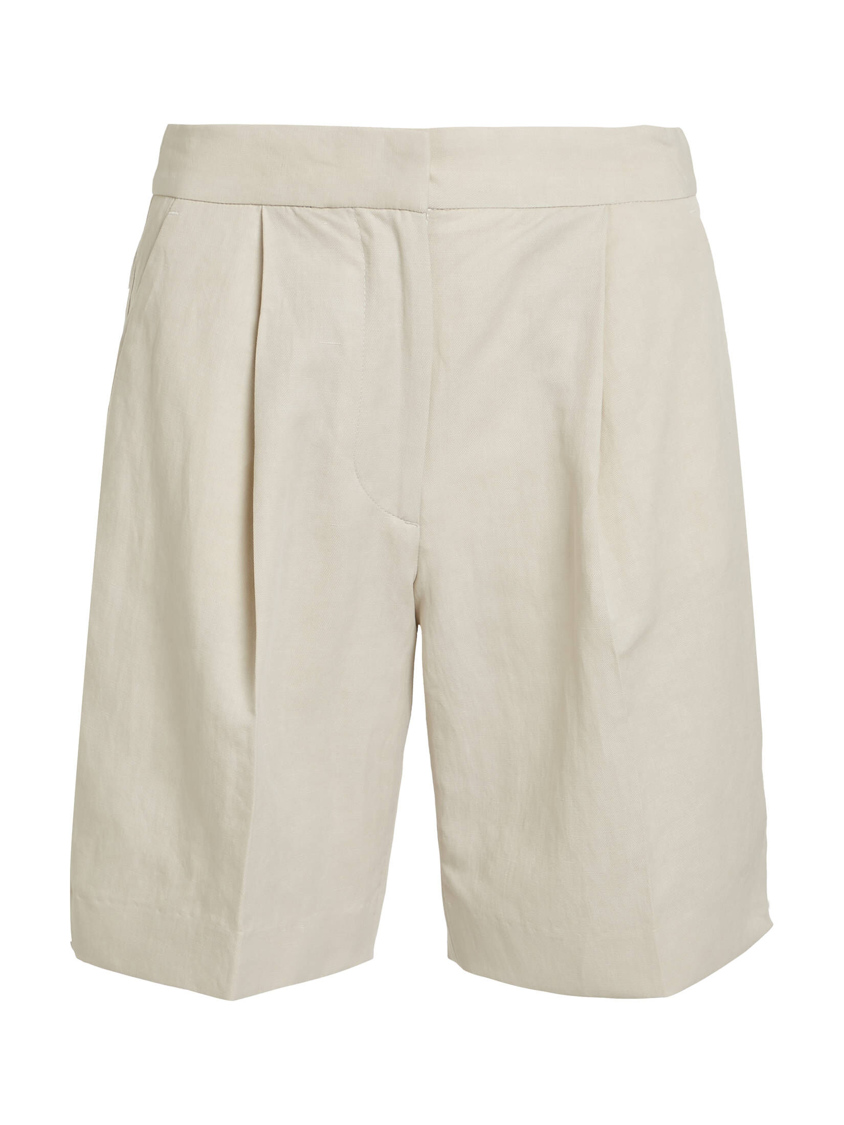 CALVIN KLEIN| Damen Hose LINEN TAILORED SHORTS mit Leinen