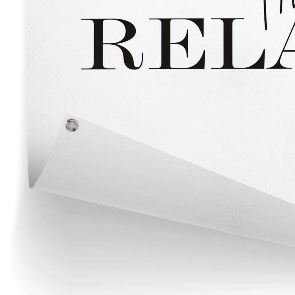 Tuinposter Time to Relax - 80x60cm - Zwart-Wit