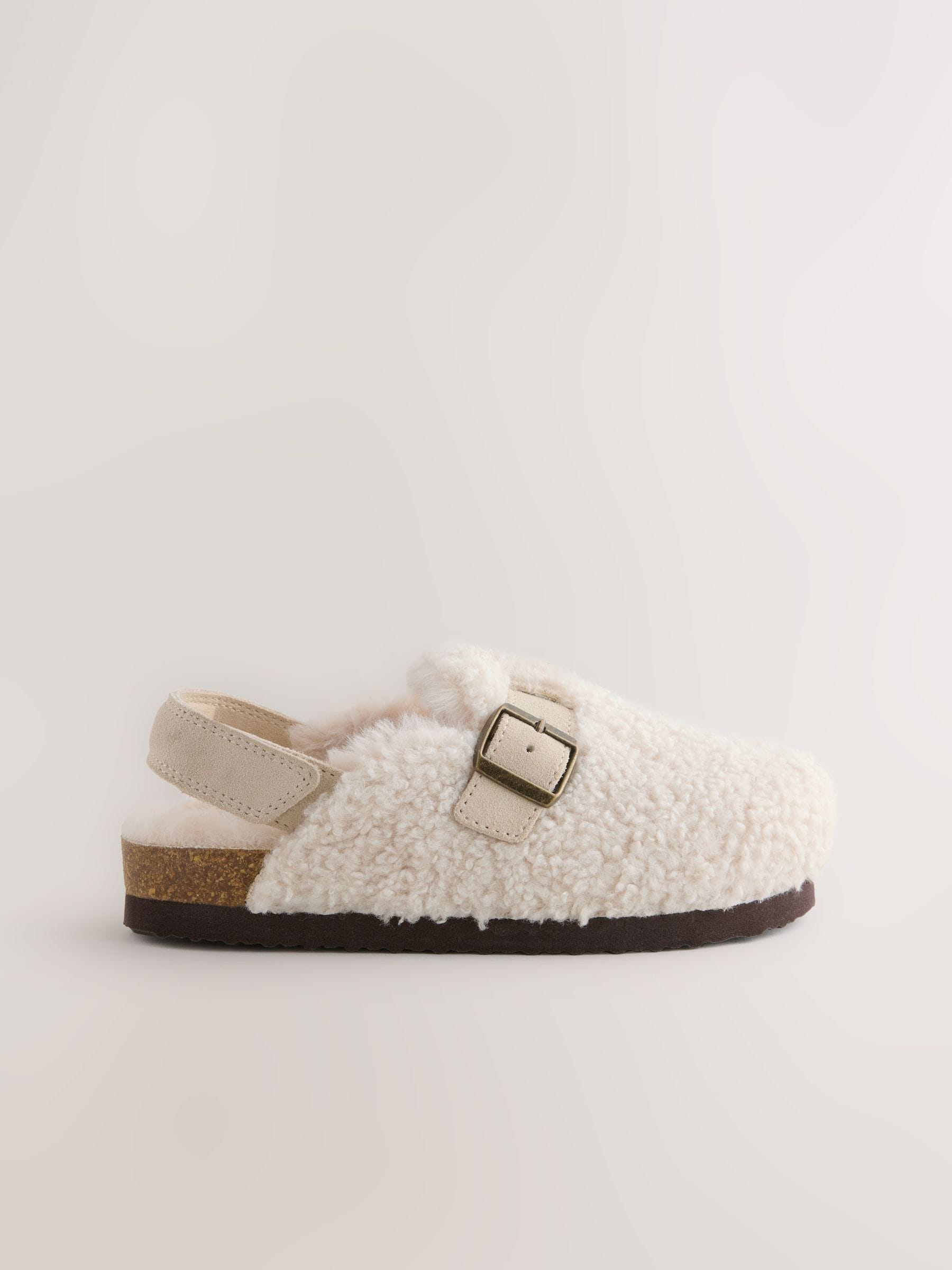 Crèmekleurig borg - Slip-Ons Klompen