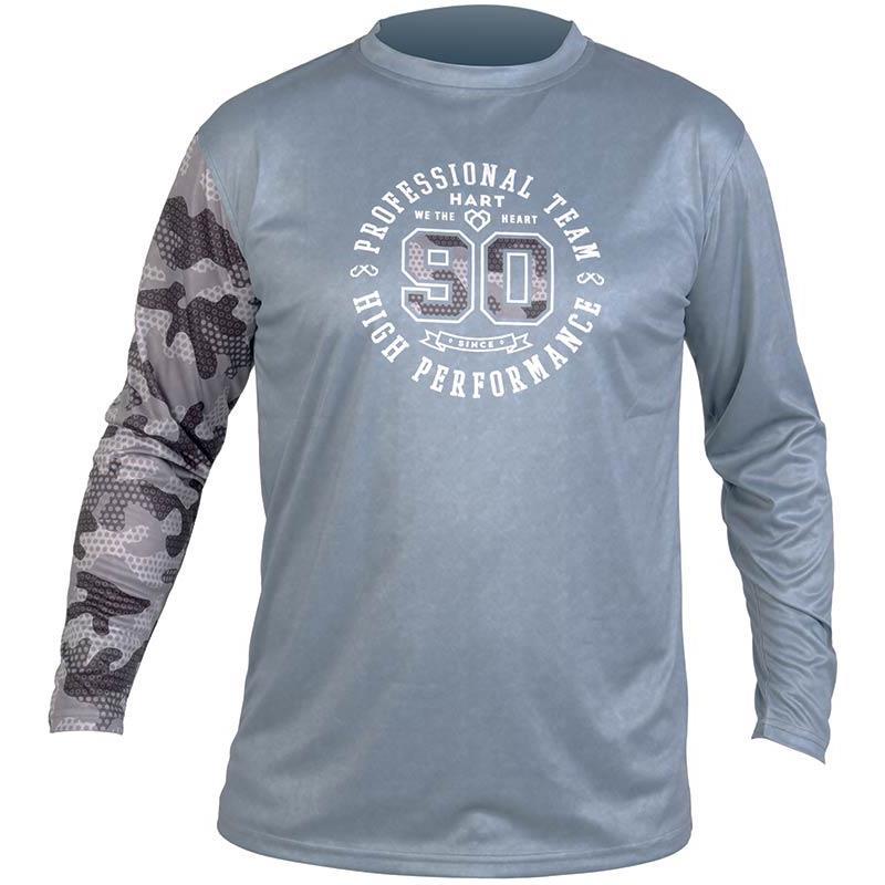 Tee Shirt Manches Longues Homme Hart Vintage Tl - Camo/Bleu Ciel
