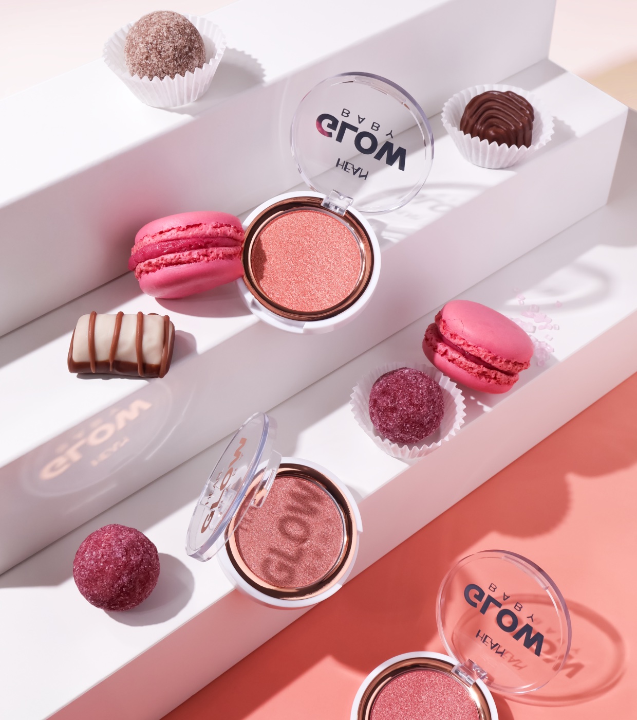 Hean - Blush em pó brilhante para bebês - Glow Baby