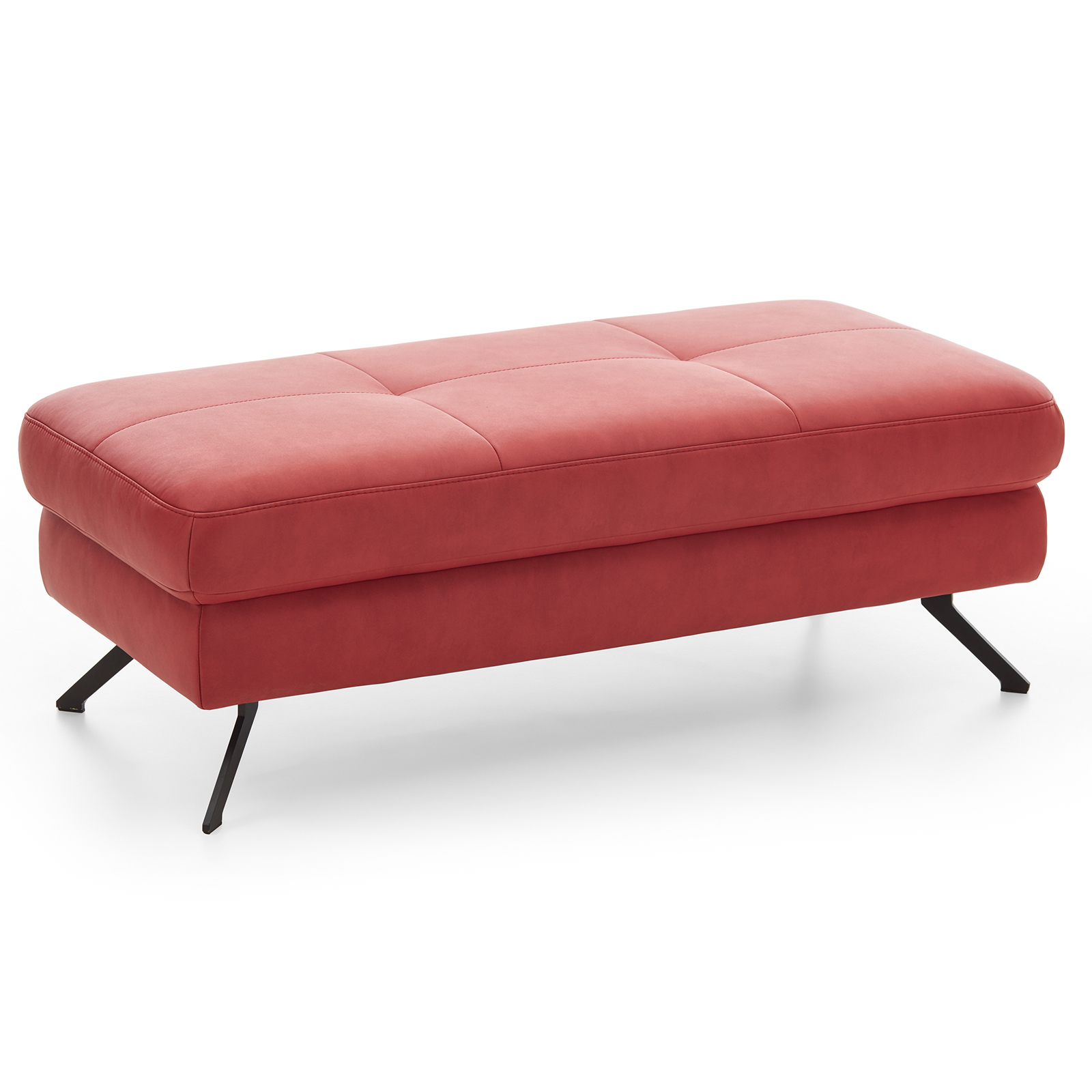 polsterpower Hocker - red - 130 cm breit