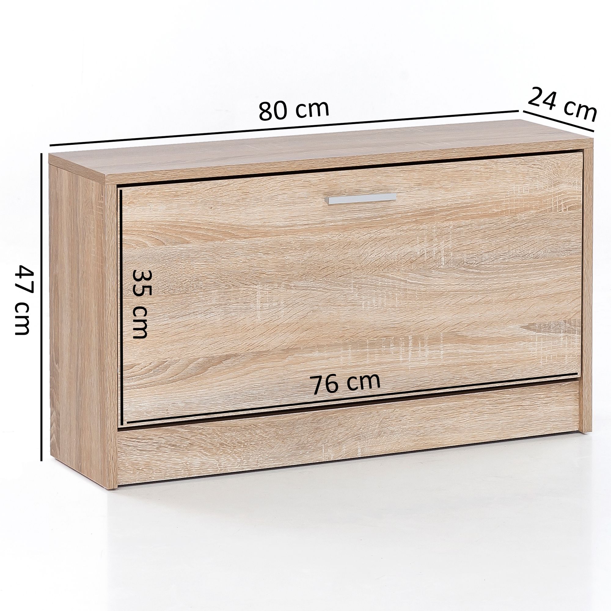 KADIMA DESIGN Holz Schuhkipper Bank: Kippfächer, verstellbarer Einlegeboden, Melaminharzbeschichtung