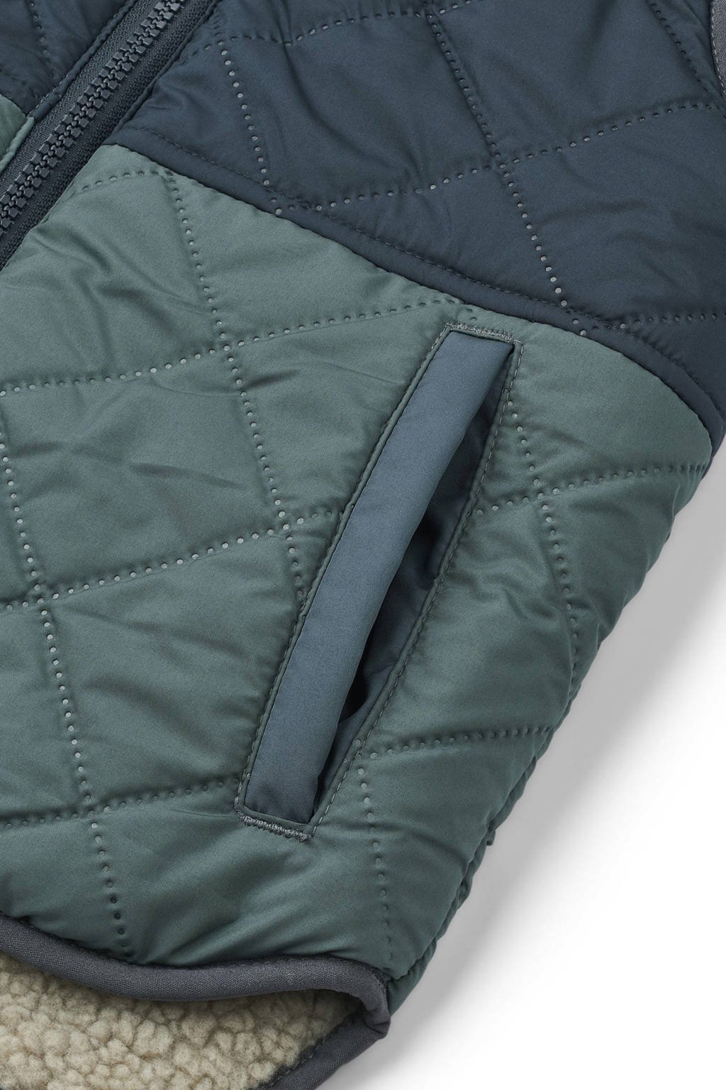 Liewood teddy reversible jas blauw