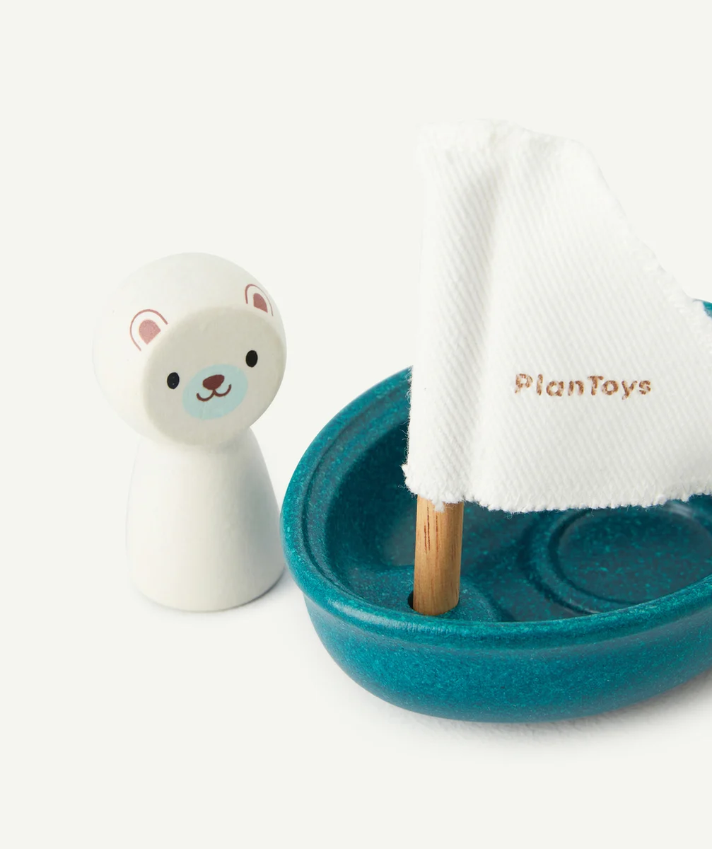 PLAN TOYSBATEAU OURS POLAIRE EN BOIS - 12M +