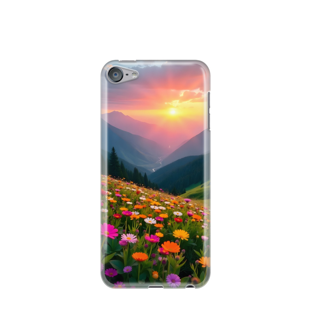 iPod Touch 7G Gummi Hülle Blumenpoesie im Abendlicht - Versch. Farben