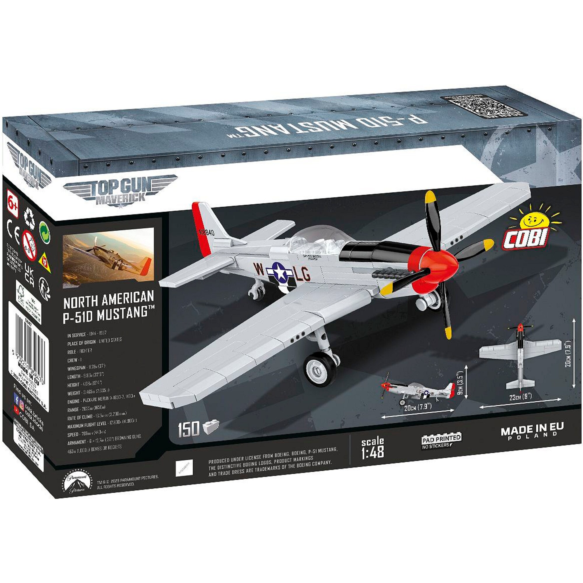 COBI Konstruktionsspielzeug Top Gun Mustang P-54D