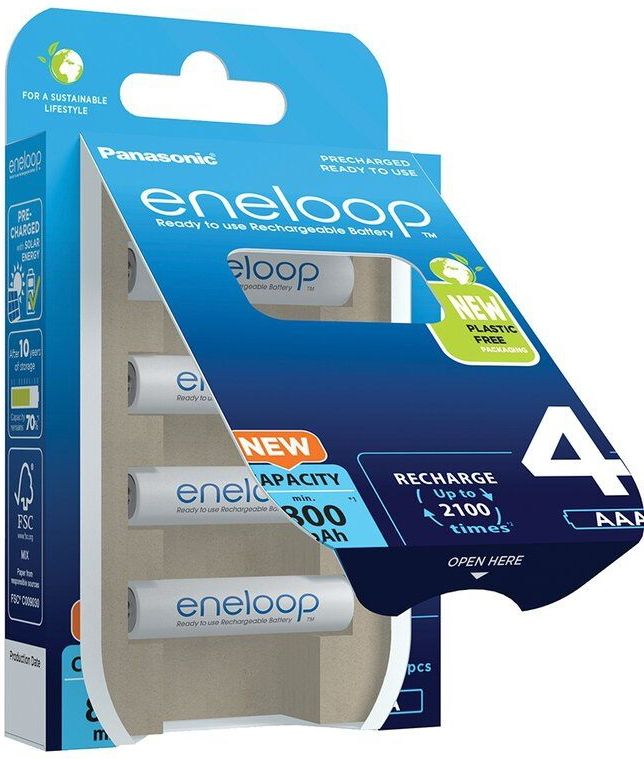 Panasonic - Eneloop AAA 800mAh - Oplaadbare Batterijen - 4x