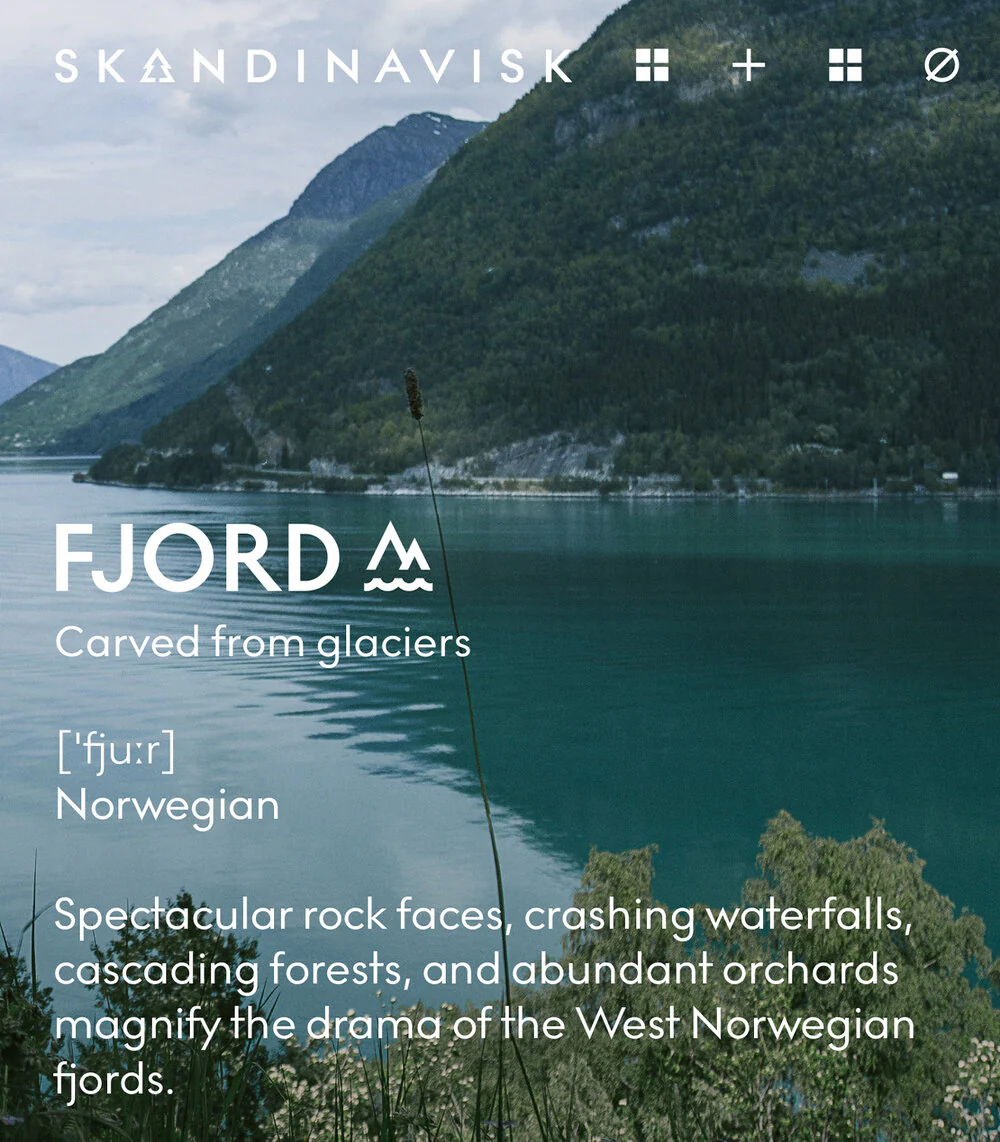 Skandinavisk  Fjord duftlys, 200g. - Fjord green