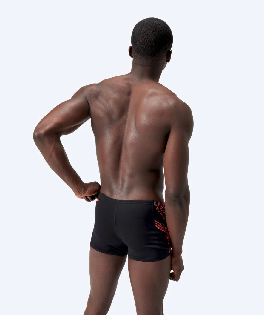 Speedo aquashorts til mænd - Tech Panel - Sort/rød