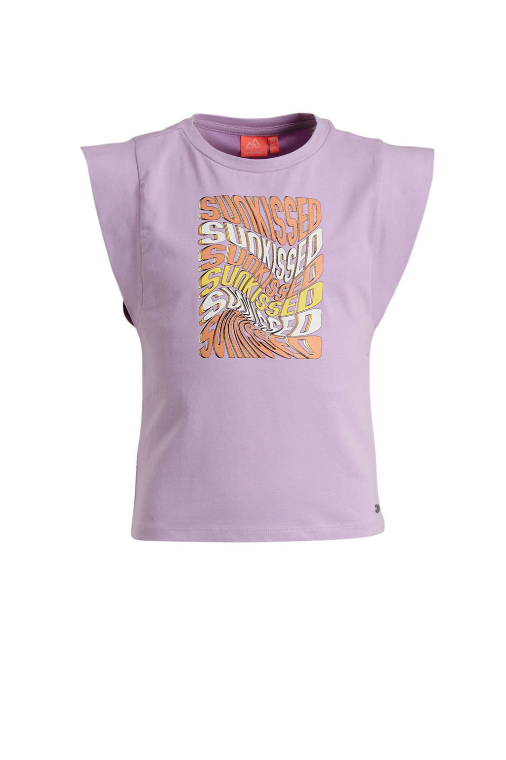 29FT T-shirt met tekstopdruk lila