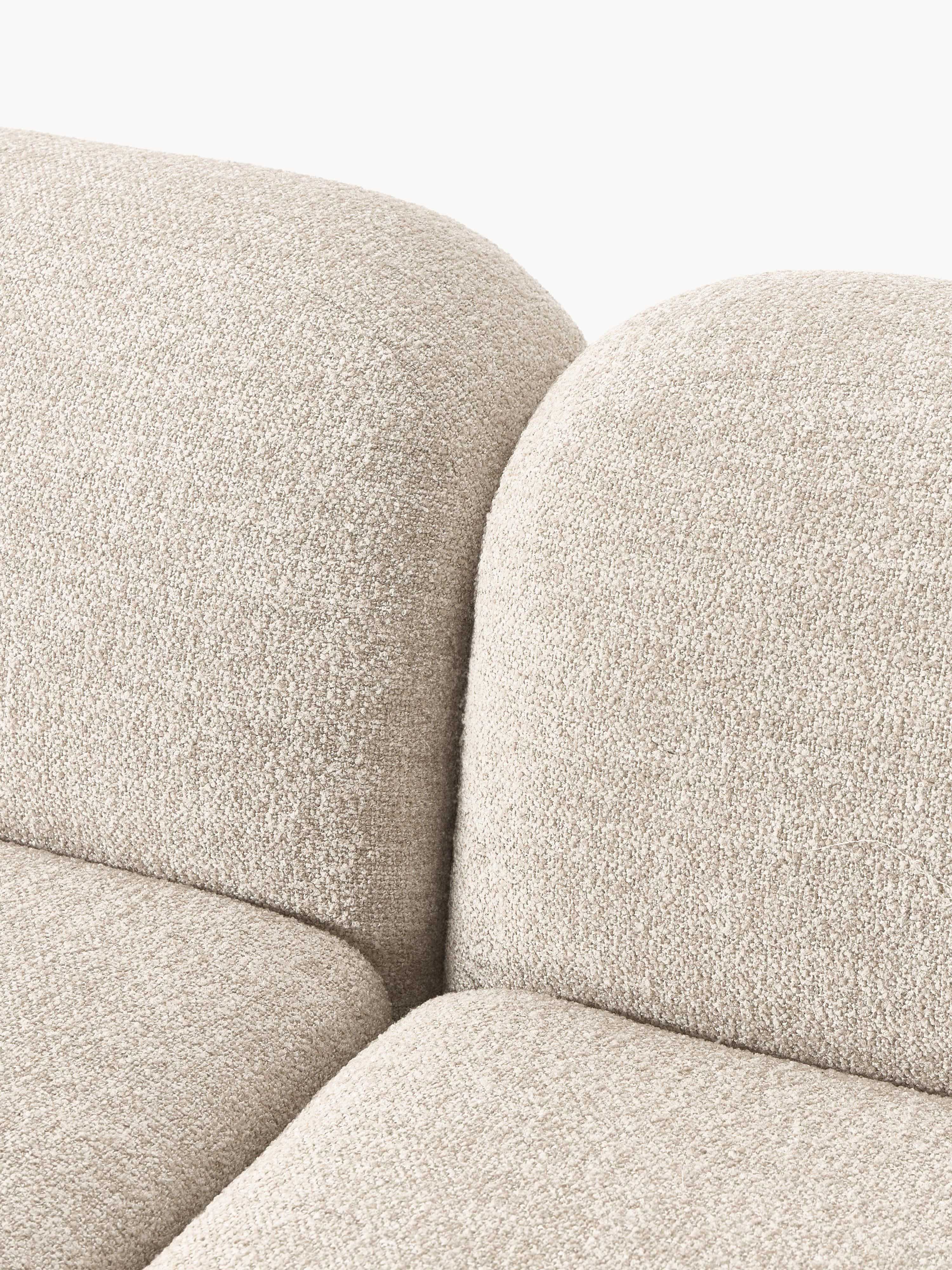 Modulaire bouclé XL hoekbank Wolke met chaise longue
