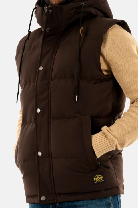 doudounes superdry everest hooded 04o dark brown