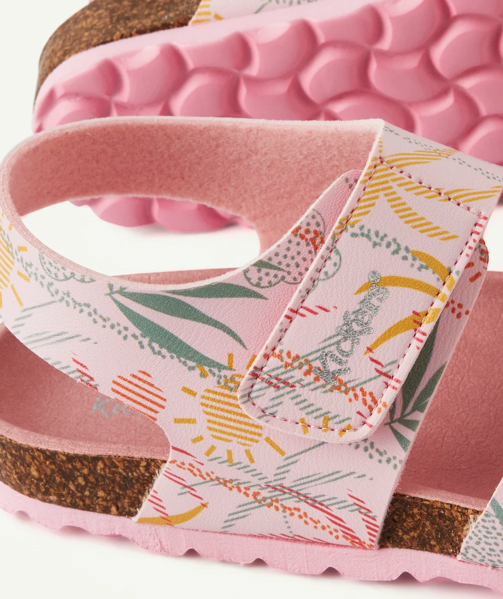 KICKERSSANDALES FILLE SUMMERKRO ROSE SUNSHINE AVEC SCRATCH